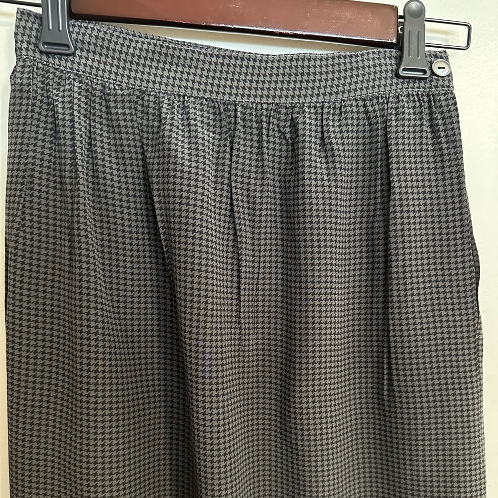 Vintage Carole Little St-Tropez W Silk Black/Gray Houndstooth 2-Piece Dress Sz 6 - Picture 13 of 16